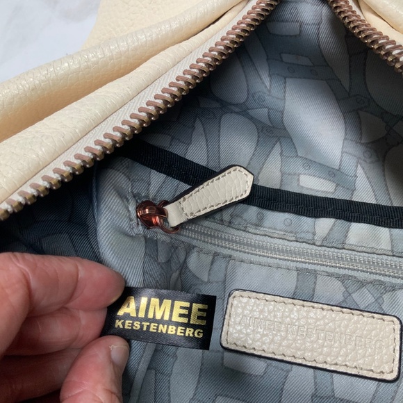 Aimee Kestenberg Cream Leather Backpack - Picture 7 of 12